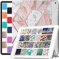 thumbnail image 1 of iPad Air 5th 2022 Air 4th 2020 Gen 10.9 Inch [ Air 4 Air 5 ] A2588 A2316 A2591 MYFQ2LL/A MYFP2LL/A MYFN2LL/A MYFQ2LL/A Shockproof Printed Cover with Clear Transparent Back Shell - Marble Pink, 1 of 6