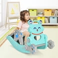 thumbnail image 3 of Babyjoy 4-in-1 Rocking Horse & Slide Set Toddler Slide Toy w/ Basketball Hoop, 3 of 10
