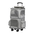 thumbnail image 3 of Double Transporteur pour Animaux Respirant Transporteur Roulant pour Chat Grand Portable pour, 3 of 8