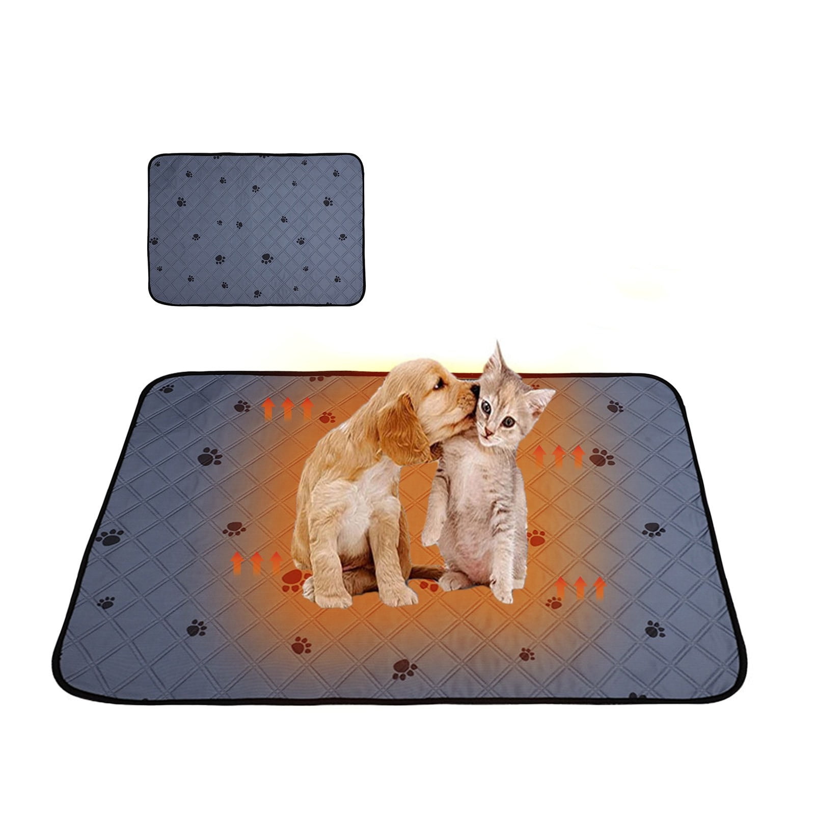 Leutsin Warm Cat Beds Self Warming,Self Warming Cat Bed,Super Soft Dog Bed Crate Bed Blanket,Self Heating Cat Pad,Non-Slip Thermal Cat and Dog Warming Bed Mat