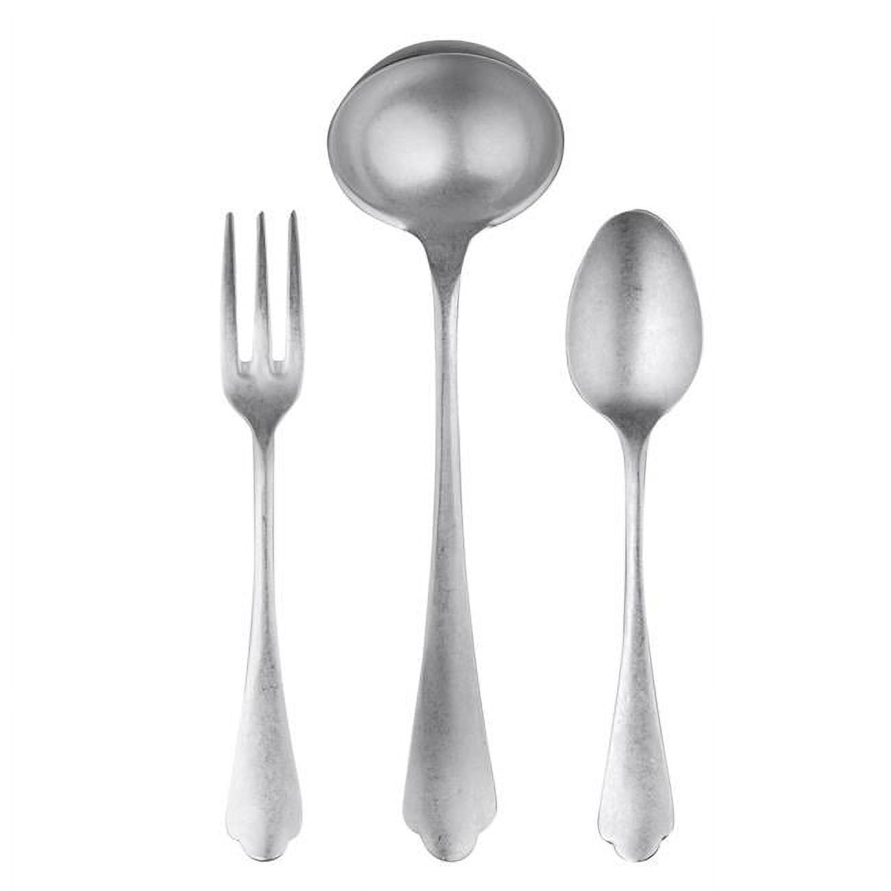 Mepra 106622003 Dolce Vita Pewter Serving Set Fork Spoon & Ladle - 3 Piece