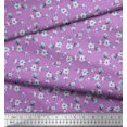 thumbnail image 3 of Soimoi polyester Crepe Fabric Leaves & Magnolia Floral Printed Fabric 1 Yard 42 Inch Wide, 3 of 5