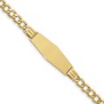 thumbnail image 1 of 14k Semi-solSoft Diamond Shape ID Curb Link Soft Diamond Shape ID Bracelet (Weight: 11.86 Grams, Length: 8 Inches), 1 of 3