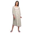 thumbnail image 1 of Moomaya Chemise de Nuit Boutonnée en Coton Imprimé pour Femmes, Robe de Nuit d'Allaitement, 1 of 5