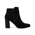 thumbnail image 3 of Unique Bargains Bottines à Talon Épais à Bout Rond avec Boucle pour Femme Noir US 9, 3 of 7