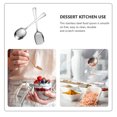 thumbnail image 4 of KAKOWELY 1 Ensemble Cuillère Réutilisable Cuillère de Service pour Aliments Cuillère de Service pour Banquet Cuillère de Service en Acier Inoxydable,8.82x"X2.32"X0.39 Pouces, 4 of 5
