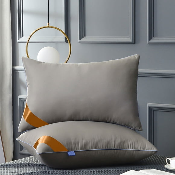 Pillow Core,Bed Pillows Set of 2,Hotel Cooling Down Alternative Gusseted Bed Pillows for Side,Back,Cotton Hotel Bed Pillows for Sleeping,Soft Support Fluffy Medium Firm Pillows for Side Back
