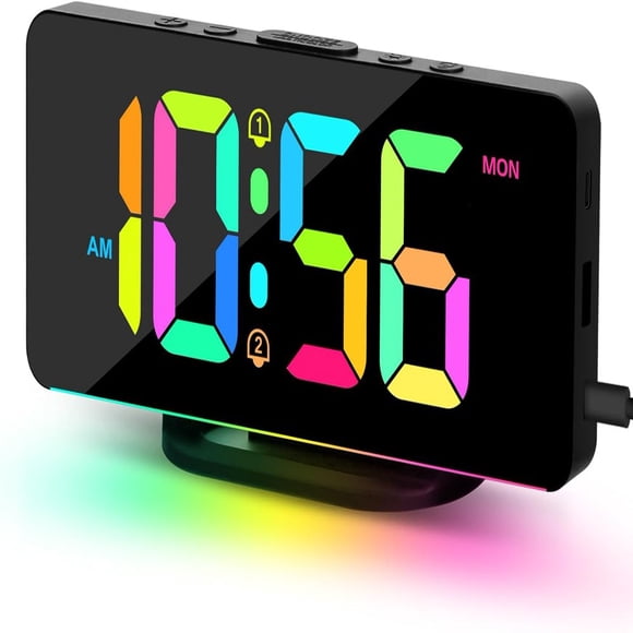 Réveil Numérique avec Veilleuse - Chargeurs USB