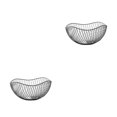thumbnail image 3 of kurtrusly Sturdy And Durable Metal Fruit Baskets Large Capacity Open Wire Exquisite Appearance Wide black Oblique large 2Set, 3 of 6