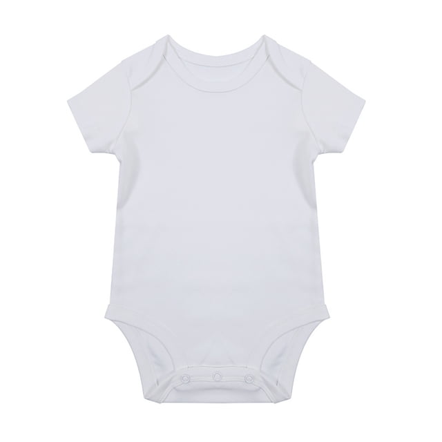MIASHUI Cache-Couche à Manches Courtes Uni pour Bébé Unisexe Garçon Fille, Blanc, 0-3 Mois