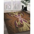 thumbnail image 3 of Ahgly Company Tapis d'Intérieur Ronds Transitionnels Brun Pâle Lavables à la Machine, 6 Pieds Rond, 3 of 7