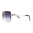 thumbnail image 4 of Mobster Flat Top Rimless Luxury Sport Fashion Racer Sunglasses Gold Red Smoke, 4 of 4