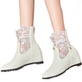 thumbnail image 1 of Cameland Oversized Women's And Bare Boots With Pointed Sloping Toe And Lace Cut Out Short Boots, 1 of 5