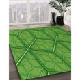 thumbnail image 3 of Ahgly Tapis d'Intérieur Lavable en Machine Carré Vert Pois, 5 Pieds Carré, 3 of 7