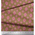 thumbnail image 2 of Soimoi Moss Georgette Fabric Dot & Floral Artistic Decor Fabric Printed Yard 42 Inch Wide, 2 of 5