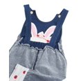 thumbnail image 4 of KIDSCOOL SPACE Baby 3D Bunny Cartoon Soft Cotton Knitted Jeans Overalls 4T, 4 of 6