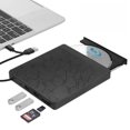 thumbnail image 1 of External Blu-ray Burner, USB3.0+Type-C Laptop Desktop Universal BD/DVD/CD Burning 5 in 1 Card Reader, Multi-function Optical Drive - Black (Blu-ray Burning), 1 of 5