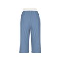 thumbnail image 4 of Cameland Pantalon Capri d'Été pour Femmes Pantalon Court en Coton et Lin pour Femmes Patchwork à Cordon Poches Pantalon, 4 of 5