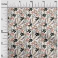 thumbnail image 2 of oneOone Polyester Spandex White Fabric Tropical Leaf Fabric For Sewing Printed Craft Fabric By The Yard 56 Inch Wide, 2 of 5