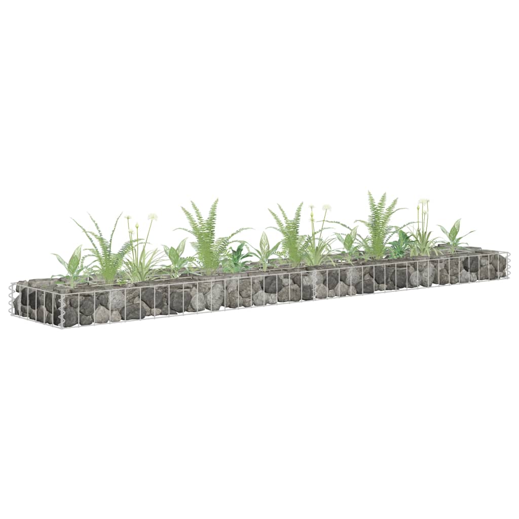 vidaXL Gabion Lit Surélevé Acier Galvanisé 180x30x10 cm