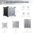 thumbnail image 2 of Multi-Use Portable Closet Shelves, 12 Cube DIY Wardrobe Closet Organizer, Plastic Storage Cabinet Bookcase Space Saving & Sturdy Construction, Black, 2 of 7