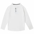 thumbnail image 2 of Lmnyox Men's Long Sleeve Shirt Vintage Casual Crew Neck Button T Shirt Solid Basic Texture Pullover Tee, 2 of 5