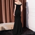 thumbnail image 3 of UPPADA Wedding Guest Dresses for Women One Shoulder Ruched Formal Evening Dress Wrap Ruffle Hem Dress Halter Bodycon Maxi Dress High Waist Party Prom Gown Cocktail Dress Clearance and Sale, 3 of 5
