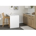 thumbnail image 3 of South Shore Myro Kitchen Island with Storage, in Faux White Marble and White, 3 of 16