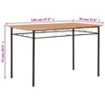 thumbnail image 4 of vidaXL 7 Piece Dining Set MDF and Steel Brown, 4 of 5