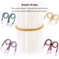 thumbnail image 4 of 2 Pieces Home Hotel Polyester Solid Color Curtain Holdback Living Room Bedroom Drape Tieback Decorative Holder Waved Rope Decor Grey Blue, 4 of 9