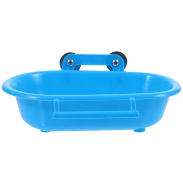 Plastic Parrot Bath Box Bird Cage Accessory Bathing Tub Bath for Parakeet Pet Birds