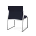 thumbnail image 5 of Gansett Reception Waiting Armless Guest Chair / Silver Steel / Navy Blue, 5 of 5