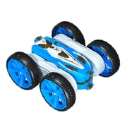 Blue Remote Control Stunt Car For Kids 360° Rotating Rc Toy Car With Headlights Double Sided Flips 2.4Ghz Off-Road Vehicle 8.66X8.66X5.9In 0.74Lb Gift For Boys