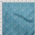 thumbnail image 4 of oneOone Tissu Popeline de Coton Bleu Sarcelle Matériau de Robe Tissu Imprimé Tissu au Mètre 56 Pouces de Large, 4 of 4