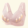 thumbnail image 4 of Comfort Bra on Clearance 3pc Ladies Comfortable Convenient Front Button Bra Breathable Easy Close Everyday Bra Plus Size Seamless Bralettes Cotton Bralette New Pinky S, 4 of 5