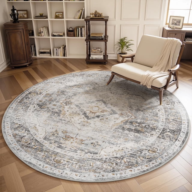 -Area Rug X Rugs for Living Room- Machine Washable Rug-Soft Living Room Rug-Vintage Non Slip Carpet-Rugs for Bedrooms Dining Room Living Room Office