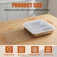 thumbnail image 3 of 8x8-Inch Stainless Steel Cake Baking Pan Set with Lid and Rack, Dishwasher Safe Baking Tray for Brownies, Casseroles, Cakes, Toaster Oven Roasting, 3 of 7