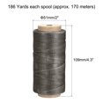 thumbnail image 2 of Unique Bargains 186 Yards 210D/1mm Leather Sewing Thread Polyester Waxed Cord, Grey, 2 of 5