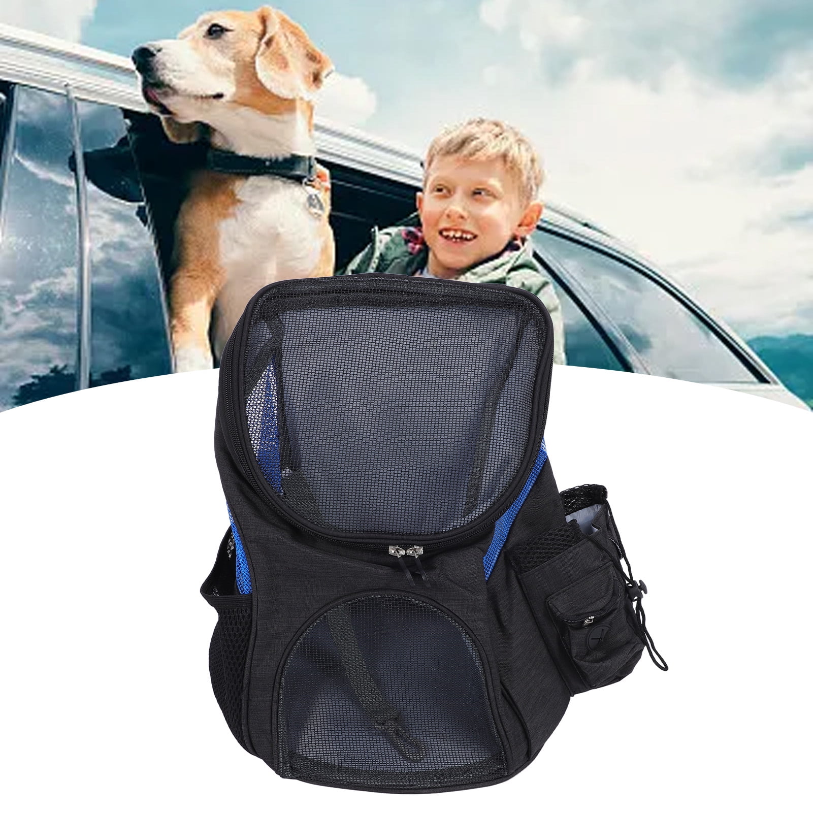 Cat Backpack Carrier, Small Dogs Pet Carrier Backpack, Spacious Breathable Mesh Cat Bag Carrier Dogs Backpack for Travel Outdoor Hiking Picnic Camping Puppies