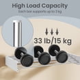 thumbnail image 3 of LEDREM Wall-Mounted Clothes Drying Rack, Foldable Laundry Rack with 6 Rods, 31.5 x 15.7 x 4.1 Inches, White and Grey, 3 of 6
