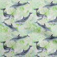 thumbnail image 1 of oneOone Polyester Lycra Light Green Fabric Whale Sewing Craft Projects Fabric Prints By Yard 56 Inch Wide, 1 of 5