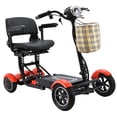 thumbnail image 2 of Large Seat Comfortble Mobility Scooter with Foldable Design, 300lb Capacity, Powerful Double Motors 360W, LED Headlights - Matte Red, 2 of 15