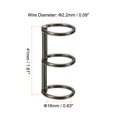 thumbnail image 2 of Unique Bargains 0.63' Dia. 3 Circle Detachable Metal Binder Rings Loose Leaf Rings, Dark Grey 6 Pack, 2 of 6