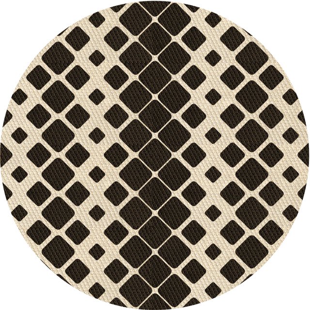 Ahgly Company Tapis d'Intérieur Lavables en Machine, Ronds, Transitionnels, Zone Grise, 4' Ronds