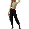 thumbnail image 2 of INSPIRE CHIC Veste Courte à Col Montant Scintillante Transparente pour Femme Halloween Noël L Or, 2 of 6