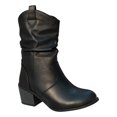 thumbnail image 2 of EGNMCR Bottes d'Hiver pour Femmes Bottes Rétro Chaudes à Fermeture Éclair pour Femmes Bottes Rondes Chaussures Bottes Mi-Mollet, 2 of 5