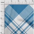 thumbnail image 2 of oneOone Velvet Medium Blue Fabric Tartan Craft Projects Decor Fabric Printed By The Yard 58 Inch Wide, 2 of 4