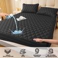 thumbnail image 1 of Cagogo under $5 Waterproof Bed Sheet, Waterproof Mattress Protector, Non Slip Fitted Bed Sheet, Full Coverage Mattress Cover, Soft Breathable Bedding Protection, Queen Size Mattress Encasement, 1 of 6