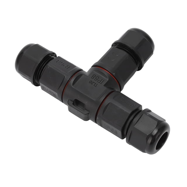 Waterproof 3 Pole Cable Connector, 3 Way Junction Box Connector IP68 Anti Loose Screw Crimping Sealing For Ship Aviation For 6-12mm² Wires 3 Pin