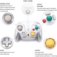 thumbnail image 4 of BAMAIA Classic 2.4G Wireless Controller Gamepad with Receiver Adapter, Compatible with for Wii Gamecube NGC GC(Black and Silver), 4 of 6